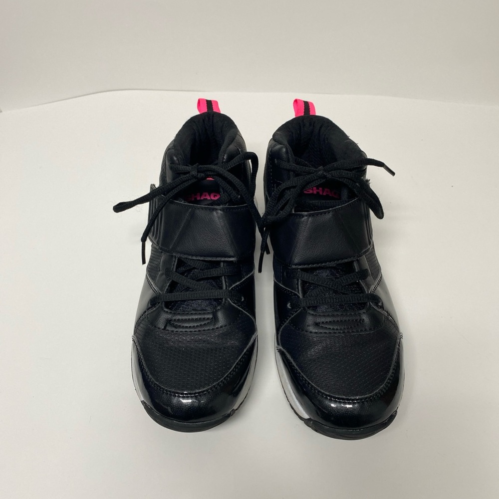 Shaq Palace Girls Basketball Black and Pink mid top Sneakers Size 6